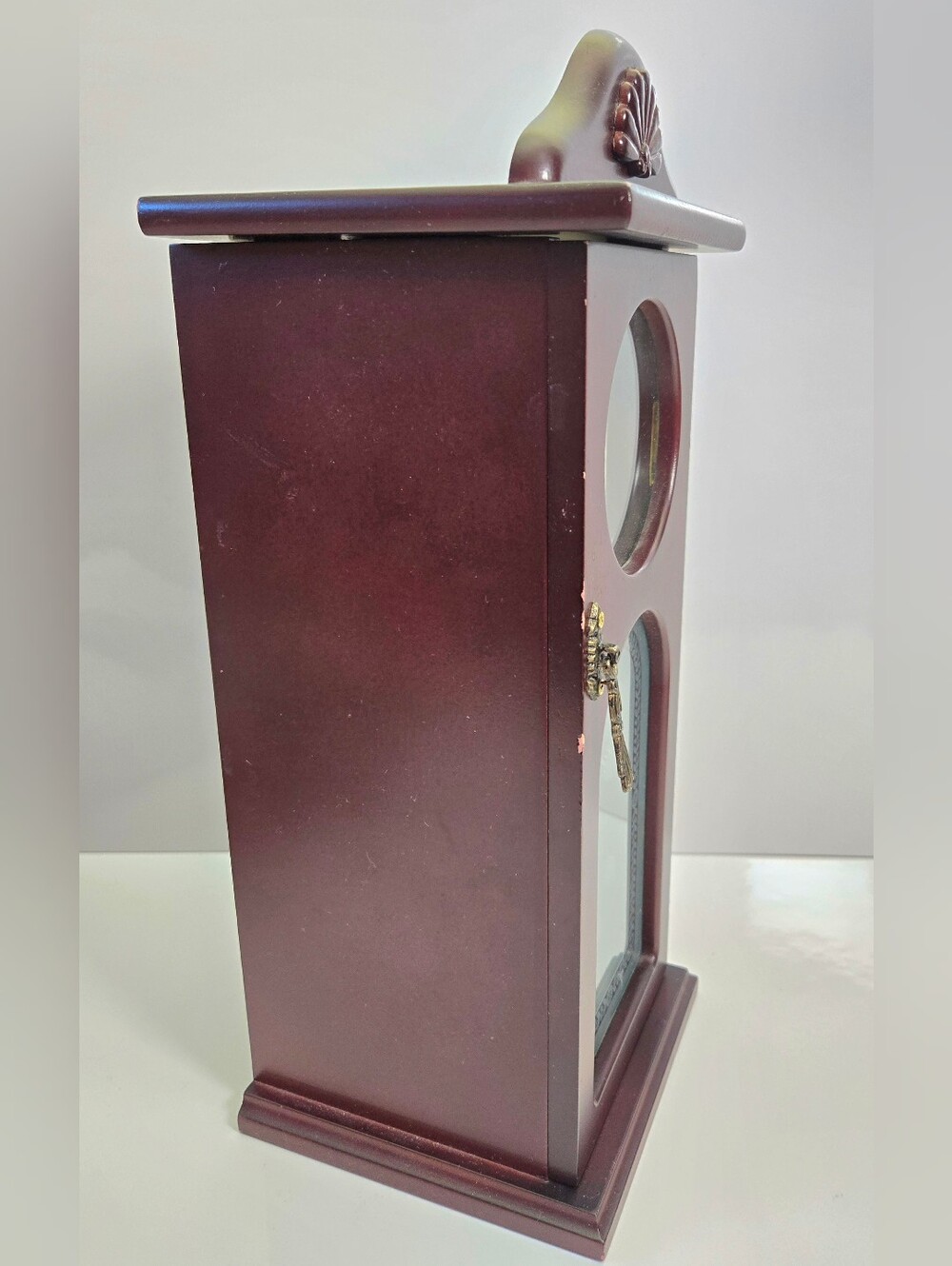 Vintage 1996 Avon Timekeeper Grandfather Clock Jewelry Box Cabinet Armoire Works - Picture 8 of 10
